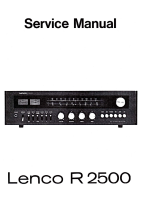 Lenco R-2500 - Service Manual 